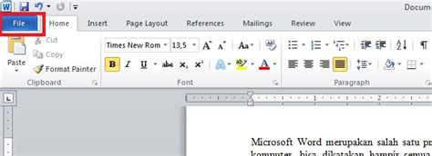 Tombol Office di Microsoft Word