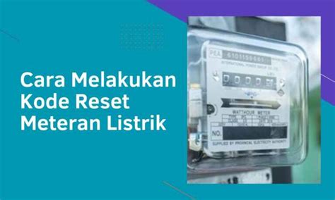 Tombol Reset Meteran Listrik