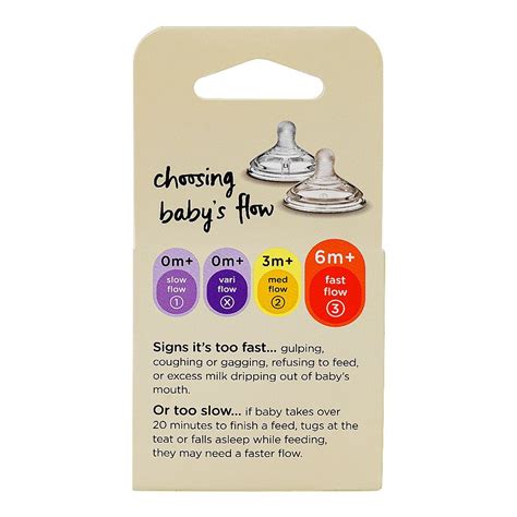 Tommee Tippee Nipple Flow Chart