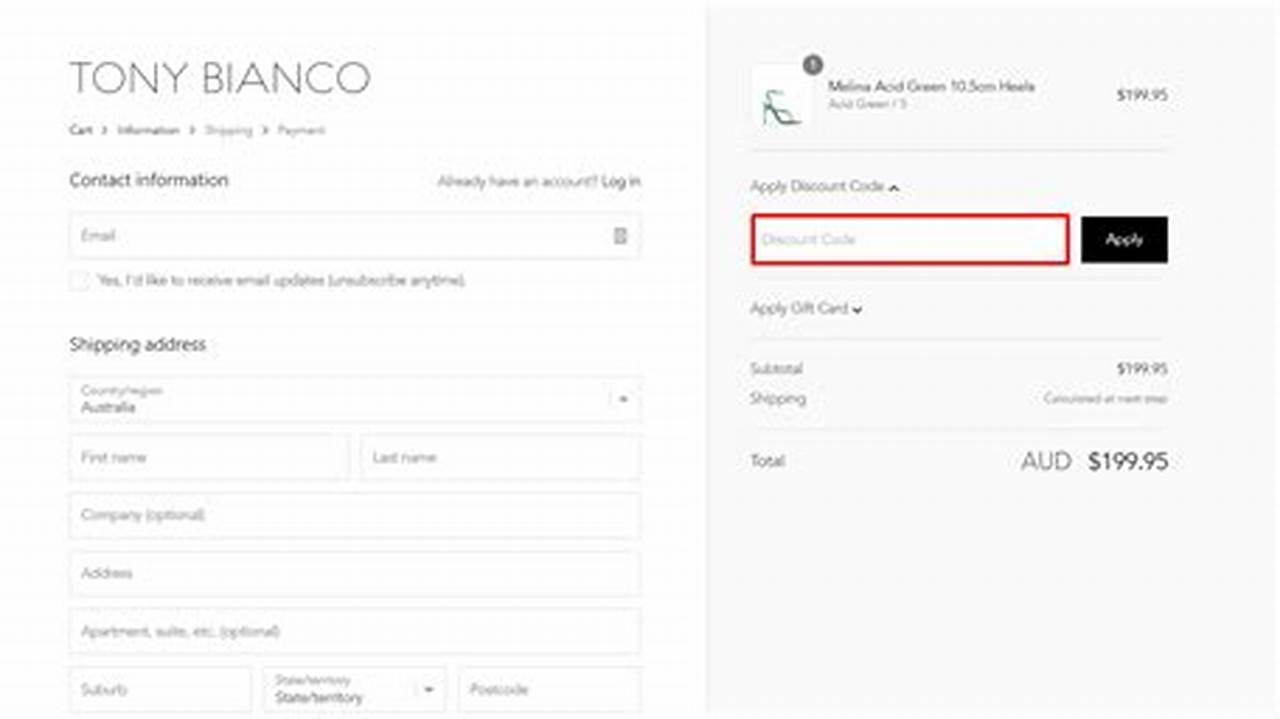 Tony Bianco Discount Code 2024