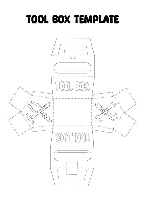 Tool Box And Tools Template Printable