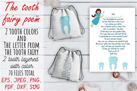 Magical Tooth Fairy Poem SVG: Enchanting Printables for Kids' Rooms and Crafts!