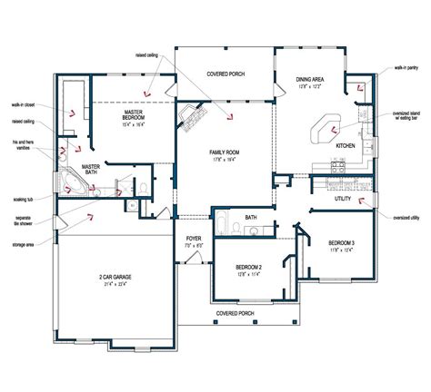 European Style House Plan 3 Beds 2 Baths 2023 Sq/Ft Plan 45135
