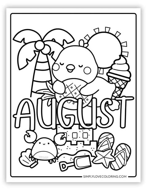 Top 3 Themes for August Coloring Sheets