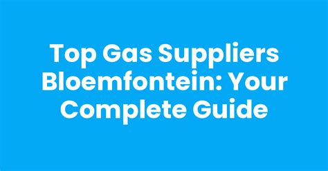 Top Local Gas Suppliers