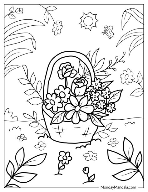 Top Themes for Spring Coloring Pages