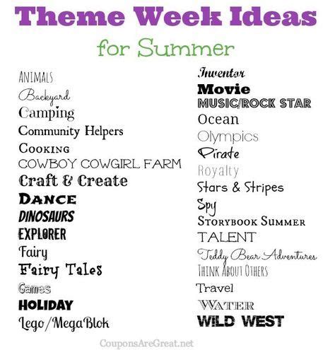 Top Themes for Summer Fun