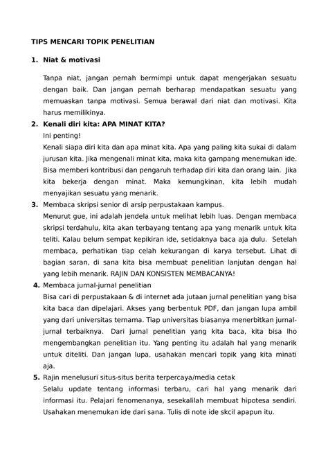 Topik Penelitian