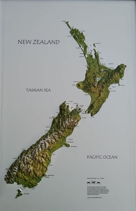 Topographic Map Of New Zealand