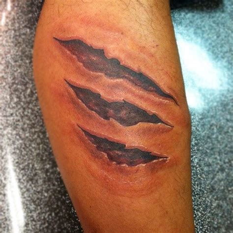 Torn Open Skin Tattoo