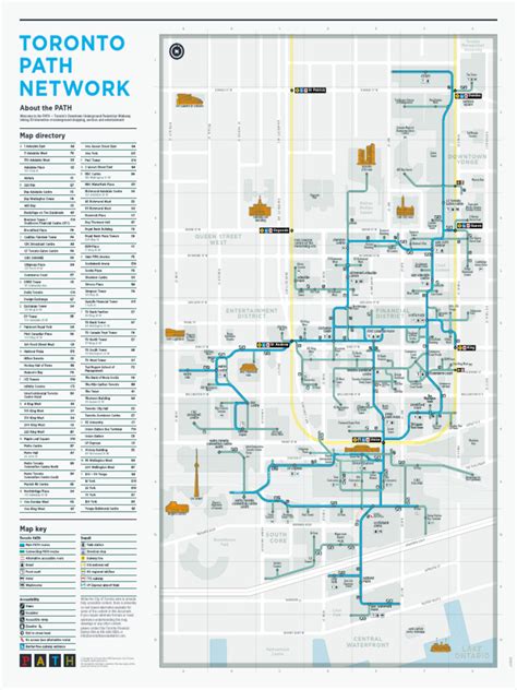 Toronto PATH printed map