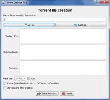 Torrent creation software