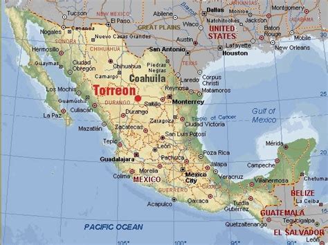 Mapa de Torreon, Mexico