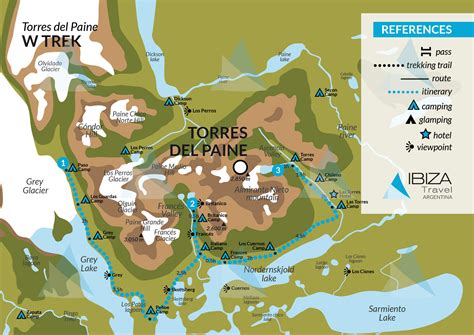 Torres Del Paine map