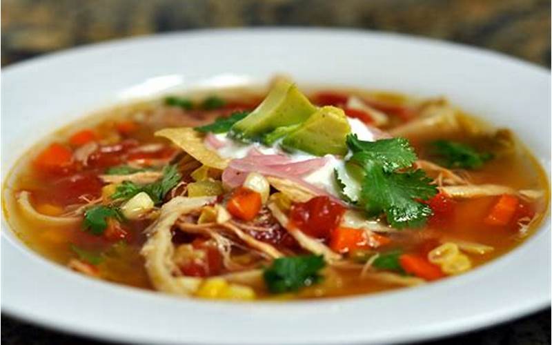 Tortilla Soup With Tortilla Chips