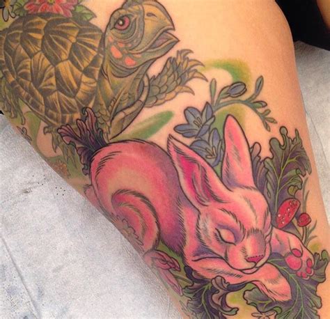Tortoise And Hare Tattoos