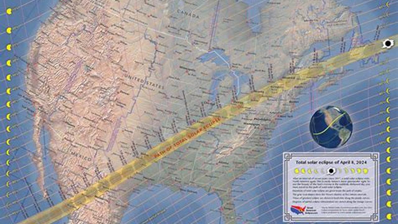 Total Solar Eclipse 2024 Time &Amp; Path Map