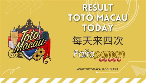 Toto Macau Paitopaman