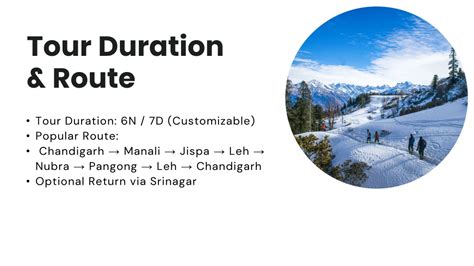 Tour Duration Route