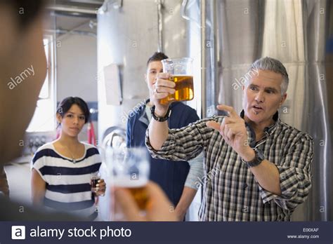 Tour Guide Explaining Beer