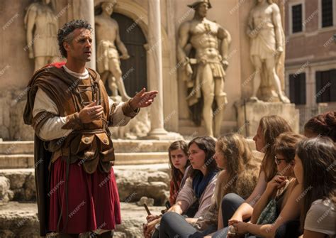 Tour Guide Explaining Rome