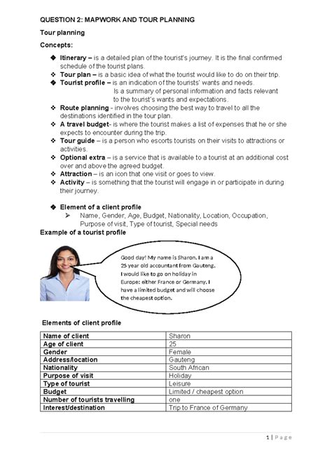 Tour Planning Considerations