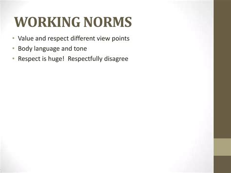 Tour Tone Respect Considerations