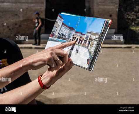 Tour guide explaining ruins