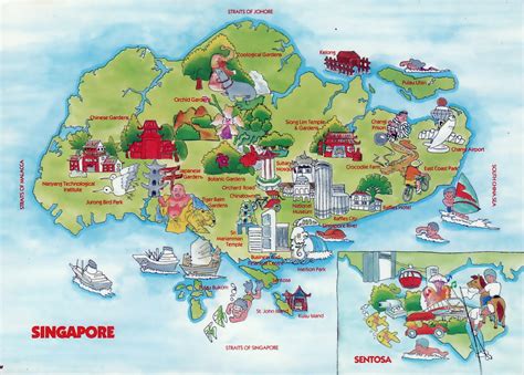 closeup shot of the Singapore Tourist map poster Stock Photo Alamy