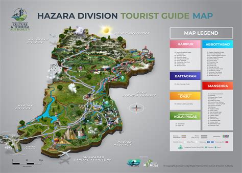 Tourist guide with map