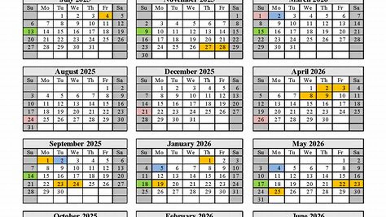 Touro Calendar Spring 2025