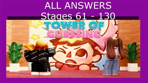 Tower Of Guessing Roblox Answers