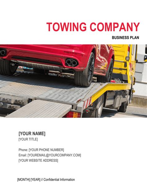 Towing Business Plan Template: A Comprehensive Guide For 2023