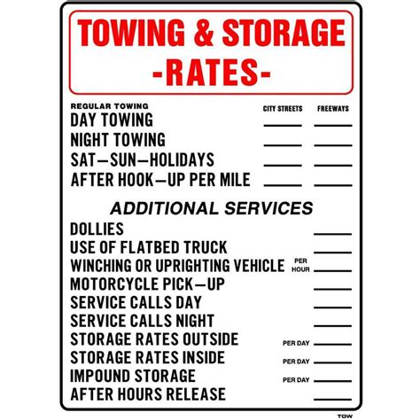 Towing and Storage Fees