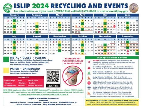 Town Of Islip Recycle Calendar