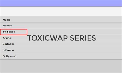 Toxicwap streaming interface