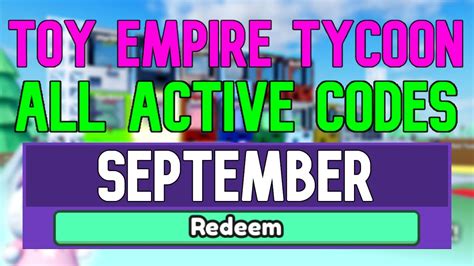 Toy Empire Tycoon Codes - Roblox