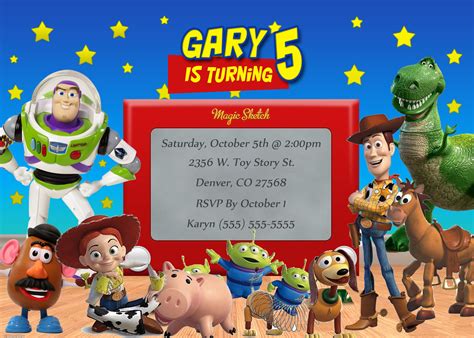 Toy Story Birthday Invitations Template Free