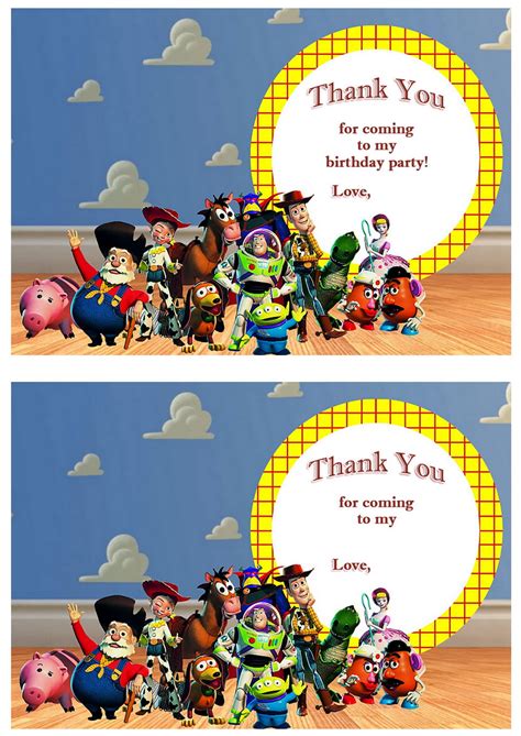 Toy Story Thank You Cards Free Printables