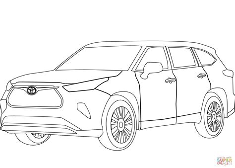 Toyota Highlander Coloring Pages