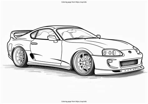 Toyota Supra Coloring Sheet