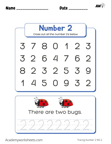 Trace The Number 2 Worksheet