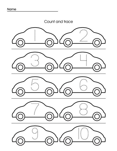 Tracing And Coloring Worksheets For Kindergarten