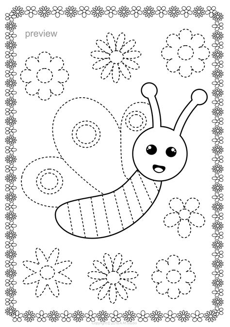 Tracing Coloring Worksheets For Nursery