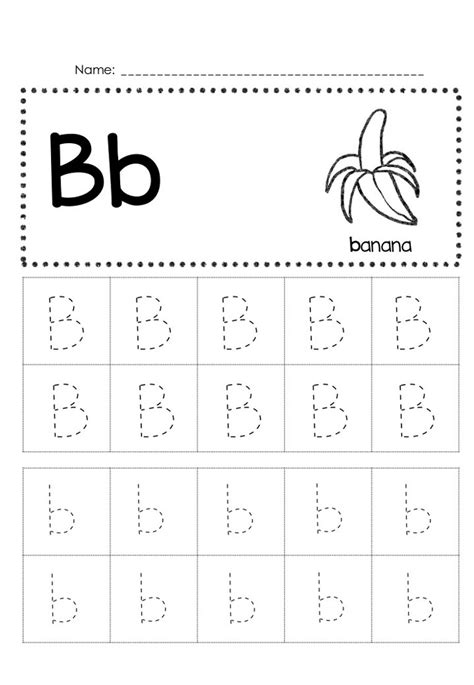Tracing Letter B Worksheet
