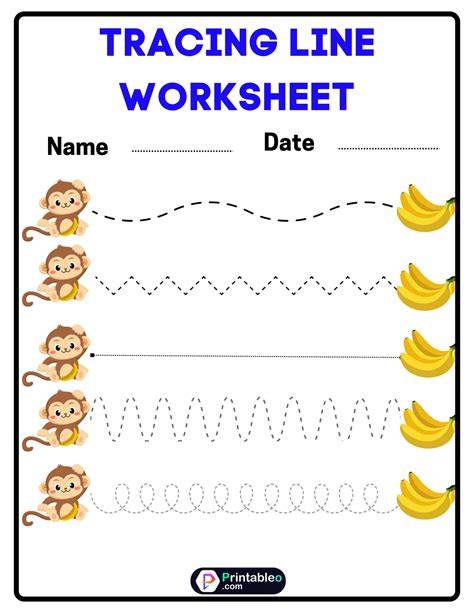Tracing Line Worksheets – Free Printable Practice Sheets Pdf - Great ...