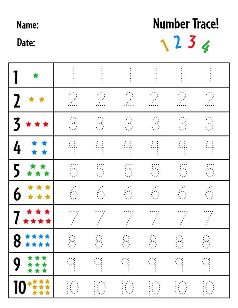 Tracing Worksheets Numbers 120