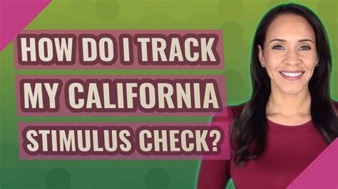 Track My California Stimulus Check