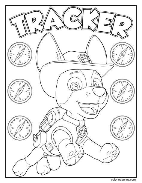 Tracker Paw Patrol Coloring Pages