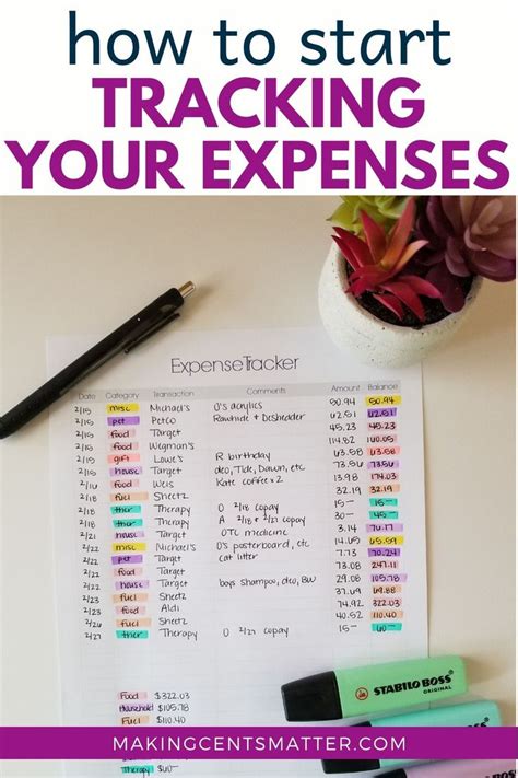 Tracking Your Expenses